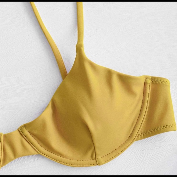 underwire push up tie side string bikini swimsuit - Picture 4 of 6